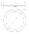 Plafón Led DANDY Madera Ø60CM 86W 8600LM 120º IP20
