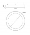 Plafón Led DANDY Madera Ø45CM 66W 6600LM 120º IP20