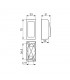 Pulsador Estrecho 10A 250V 33x70x25mm De superficie