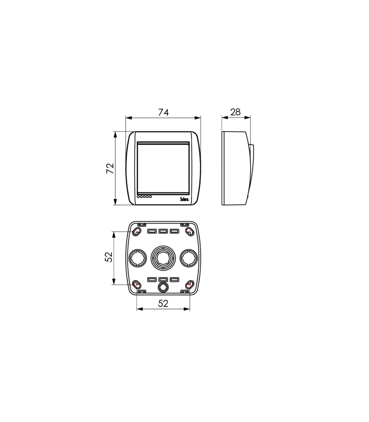 Conmutador / interruptor 10AX 250V De superficie