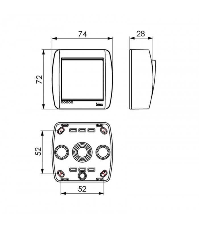 Pulsador Luz 10A 250V De superficie