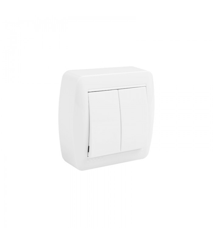 Doble conmutador 10AX 250V De superficie