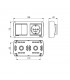 Base fija 2P+T 16A 250V + doble Conmutador / interruptor 10AX 250V De superficie