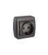 Base fija 2P+T 16A 250V De superficie Negra