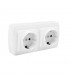 Base fija doble 2P+T 16A 250V De superficie