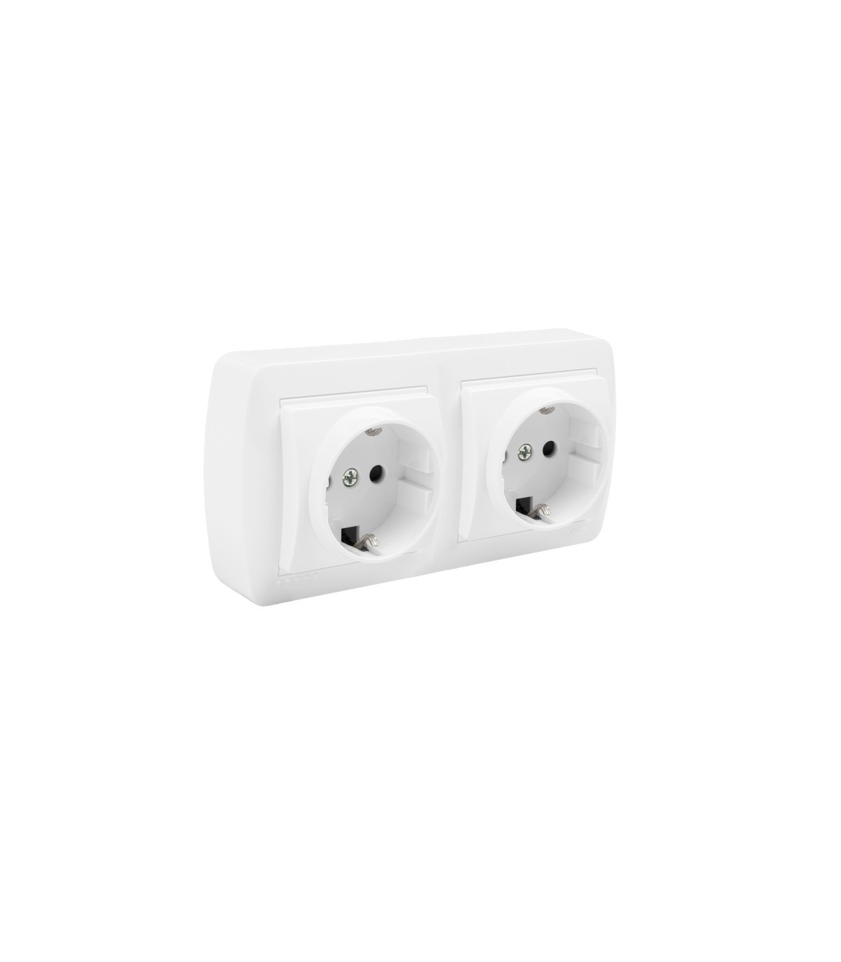 Base fija doble 2P+T 16A 250V De superficie