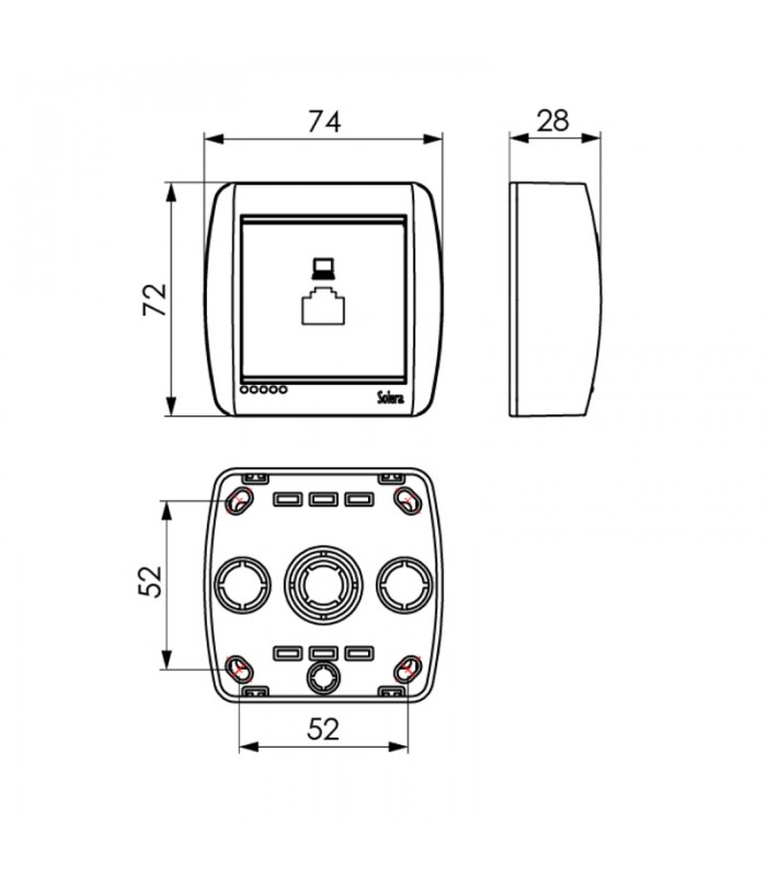 Toma de datos RJ45. Categoría 6 De superficie