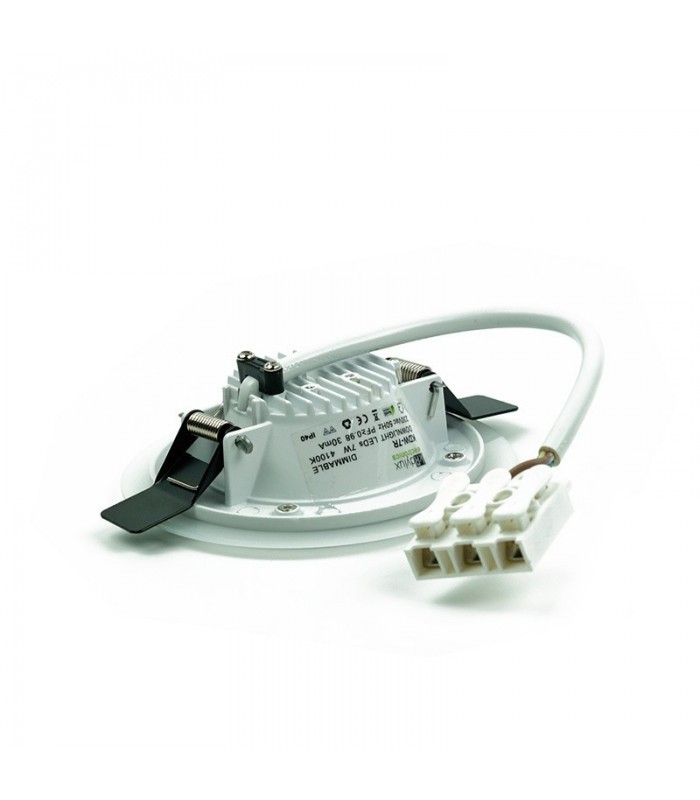 Downlight 7W 620Lm 120° IP40 REGULABLE Redondo Blanco