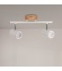 Aplique de Techo Gu10 Orientable Serie WOOD 2 Focos