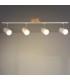 Aplique de Techo Gu10 Orientable Serie WOOD 4 Focos
