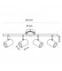 Aplique de Techo Gu10 Orientable Serie WOOD 4 Focos