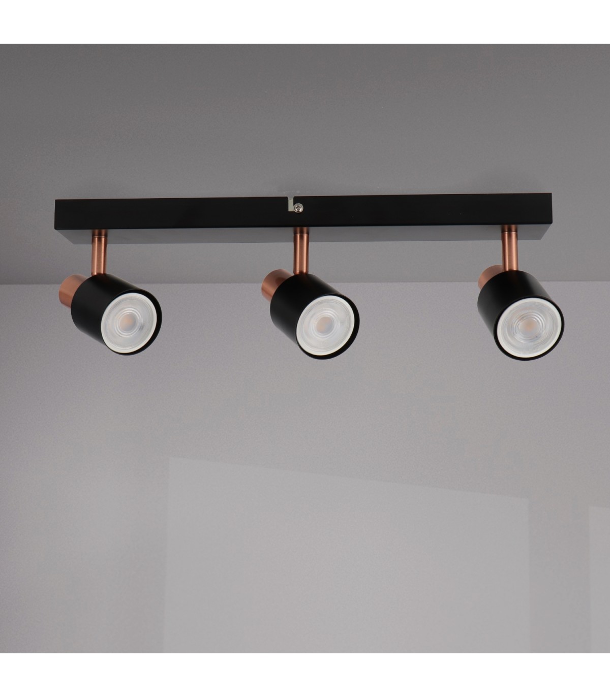 Aplique de Techo Gu10 Orientable Serie GOLD 3 Focos