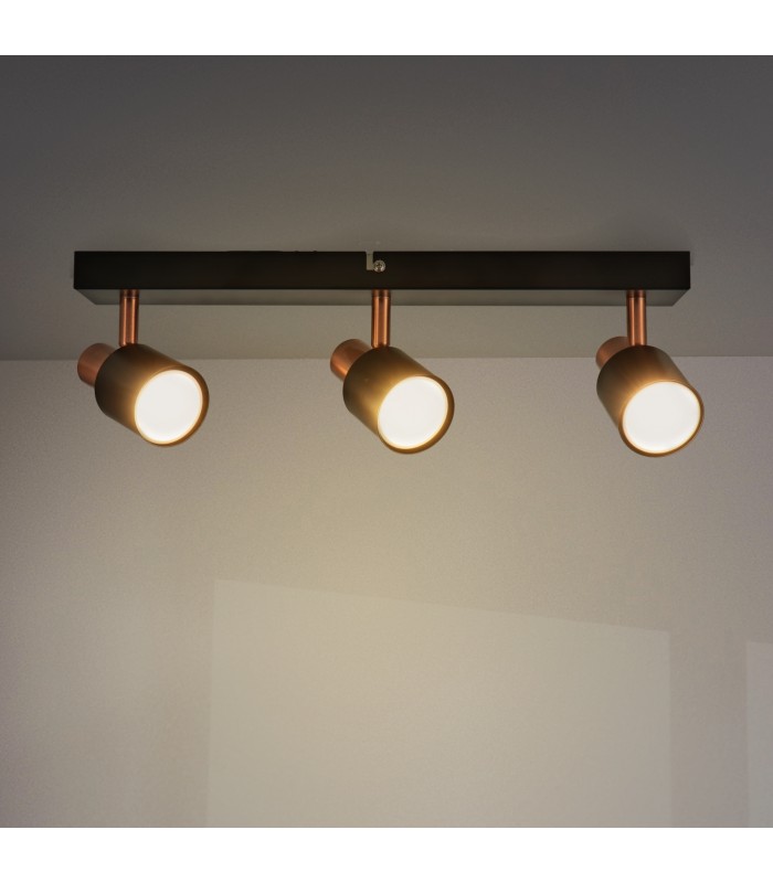 Aplique de Techo Gu10 Orientable Serie GOLD 3 Focos