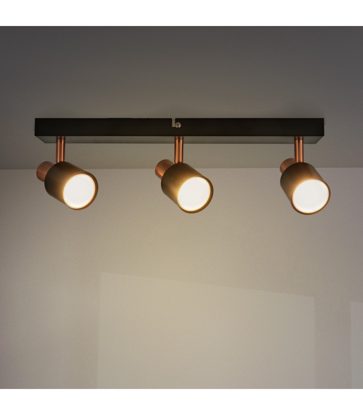 Aplique de Techo Gu10 Orientable Serie GOLD 3 Focos