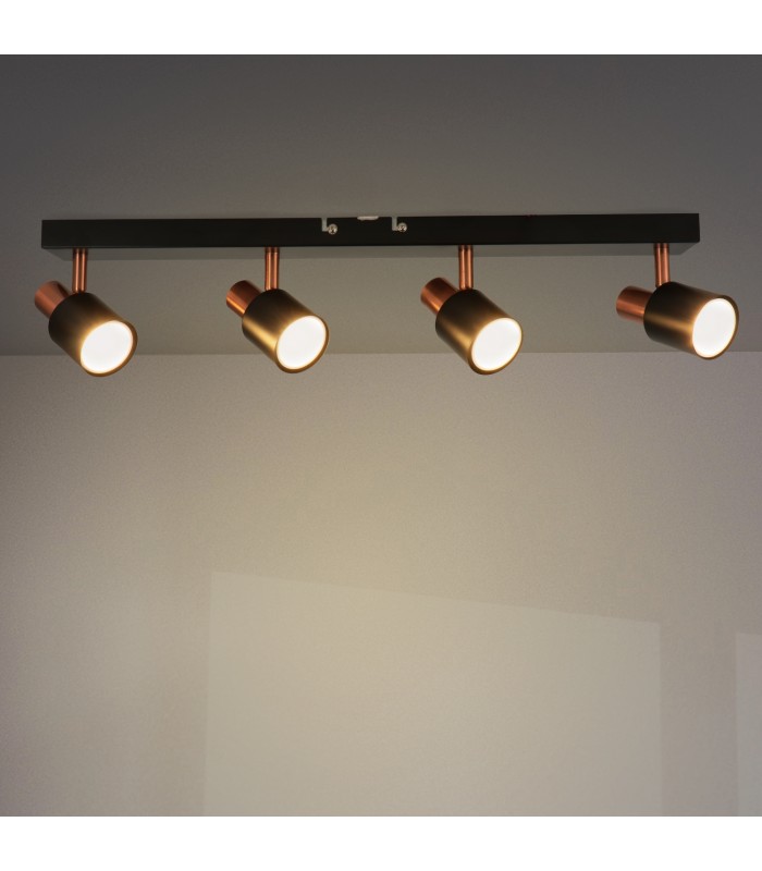 Aplique de Techo Gu10 Orientable Serie GOLD 4 Focos