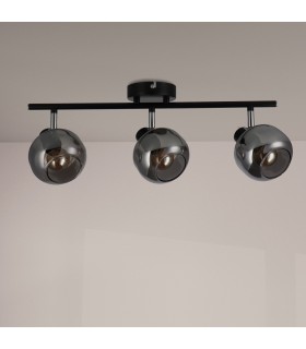 Aplique de Techo E14 Orientable Serie GLASS 3 Focos