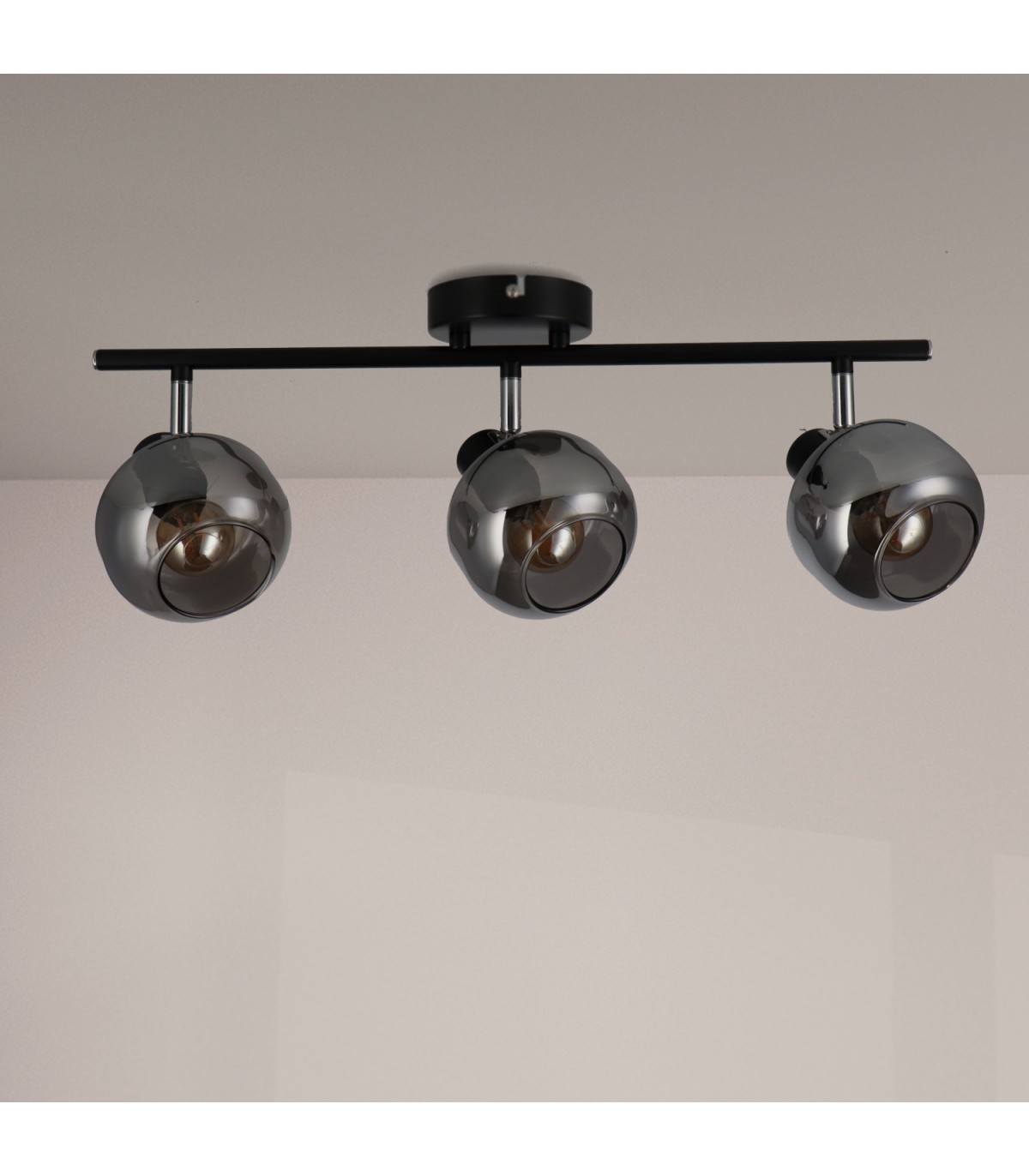 Aplique de Techo E14 Orientable Serie GLASS 3 Focos