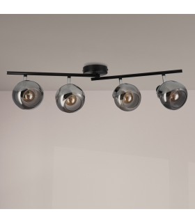 Aplique de Techo E14 Orientable Serie GLASS 4 Focos