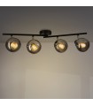 Aplique de Techo E14 Orientable Serie GLASS 4 Focos