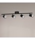 Aplique de Techo Gu10 Orientable Serie BLACK 4 Focos