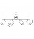 Aplique de Techo Gu10 Orientable Serie BLACK 4 Focos