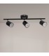 Aplique de Techo Gu10 Orientable Serie BLACK 3 Focos