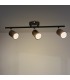 Aplique de Techo Gu10 Orientable Serie BLACK 3 Focos