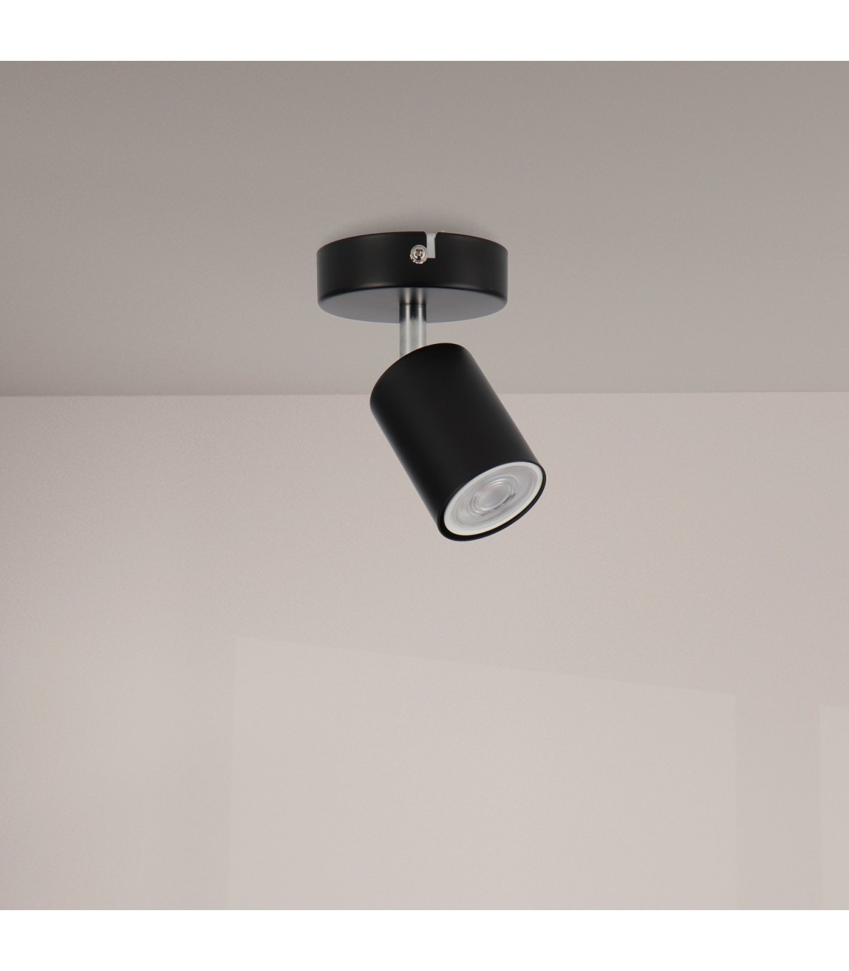 Aplique de Techo Gu10 Orientable Serie BLACK 1 Foco