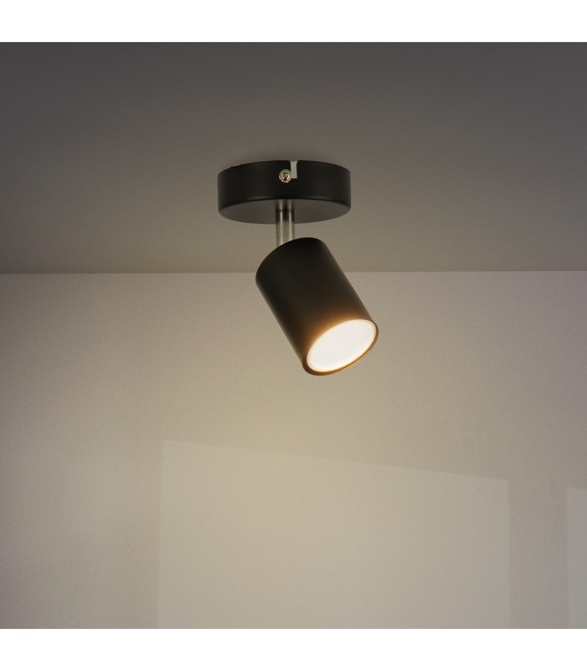 Aplique de Techo Gu10 Orientable Serie BLACK 1 Foco