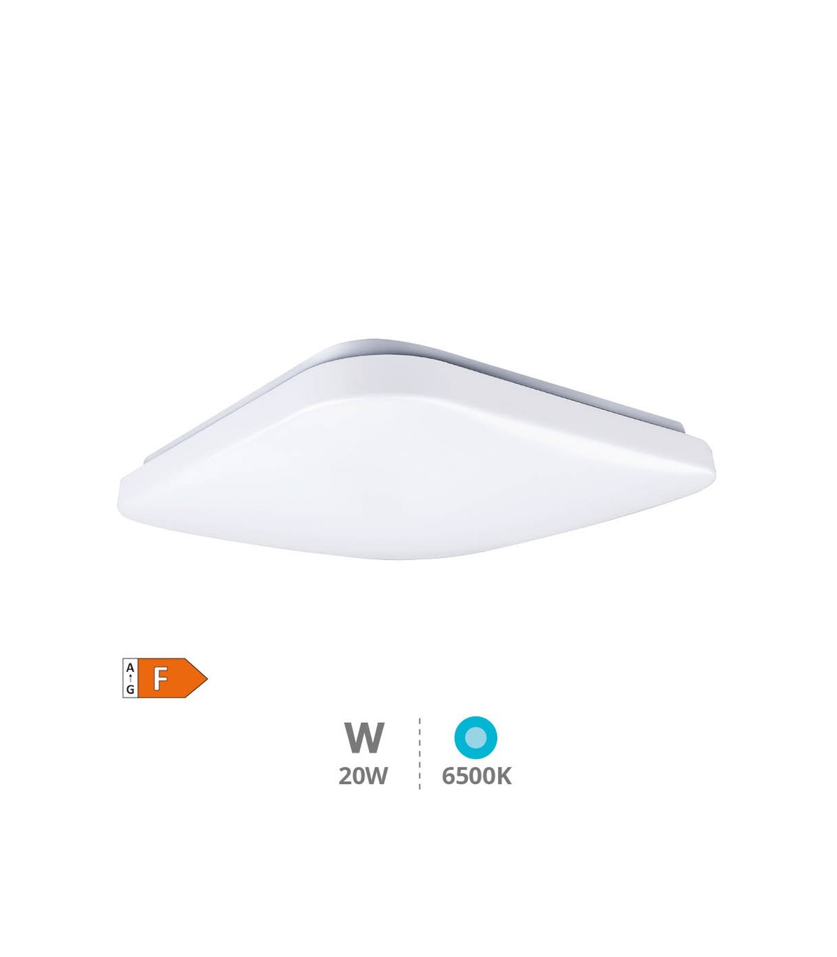 Plafón Superficie BOGEN 20W 2050Lm Cuadrado