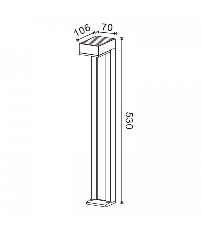 Baliza Led Solar CUBAR 1W 150LM IP44