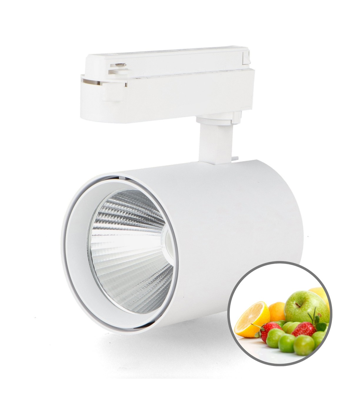 Foco Carril Monofásico AIR Frutas 30W 3500Lm 36º Blanco
