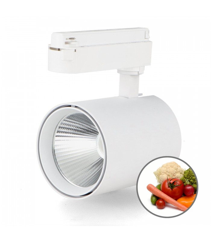 Foco Carril Monofásico AIR Verduras 30W 3500Lm 36º Blanco