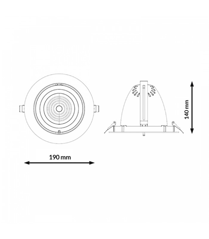 Foco Empotrable Led BLACK TRACK 30W 3600LM 36º IP20 CCT
