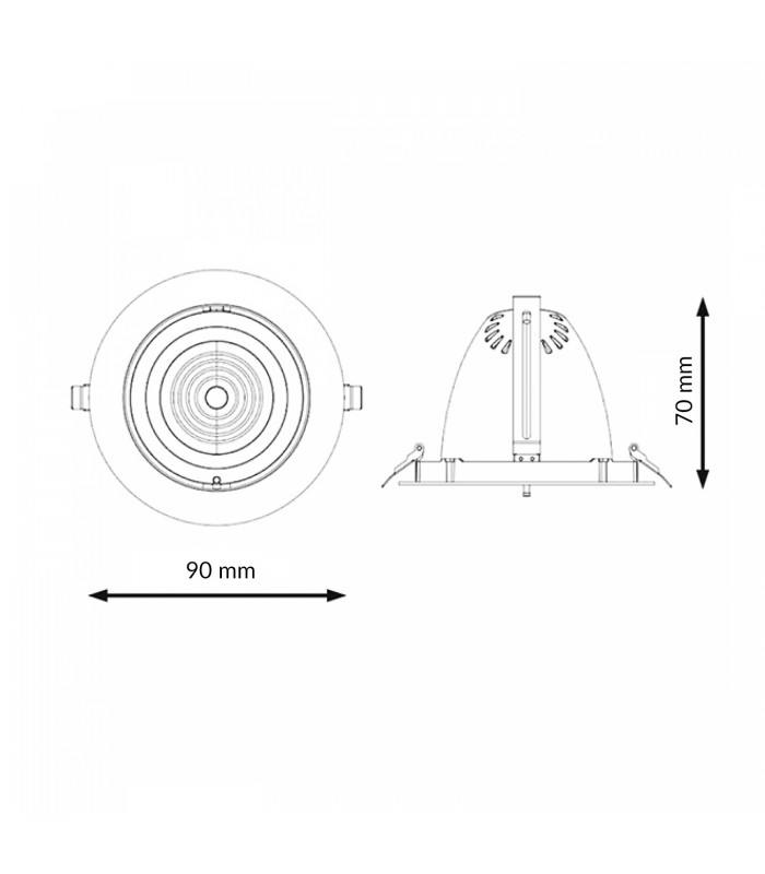 Foco Empotrable Led WHITE TRACK 10W 1200LM 36º IP20 CCT