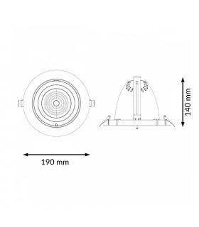 Foco Empotrable Led BLACK TRACK 35W 4200LM 36º IP20 CCT