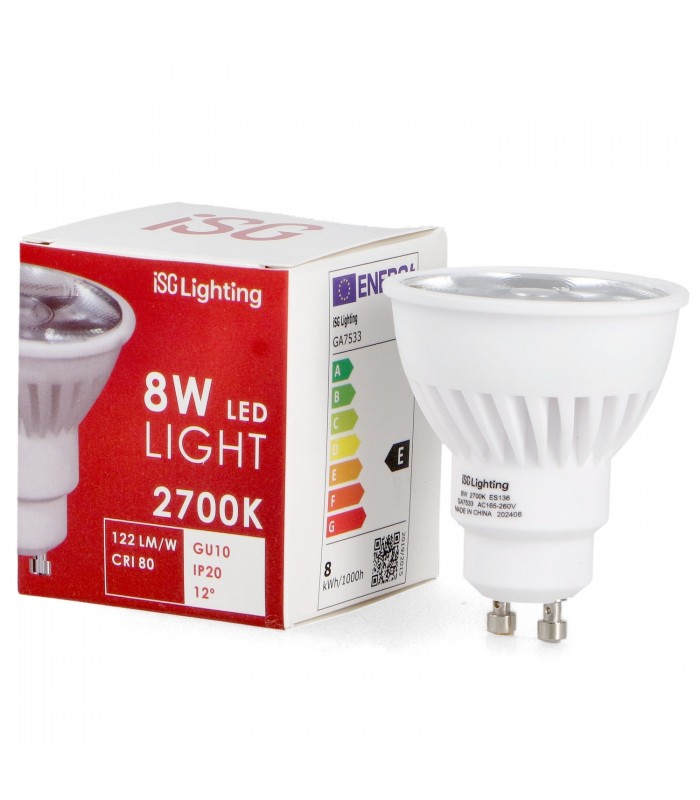 Dicroica Led GU10 COBPRO 8W 976Lm 12º