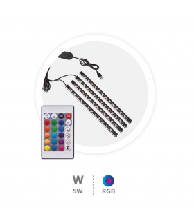 Kit 2M Tira de LED USB 230mm inteligente vía bluetooth RGB