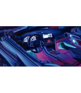 Kit 2M Tira de LED USB 230mm inteligente vía bluetooth RGB