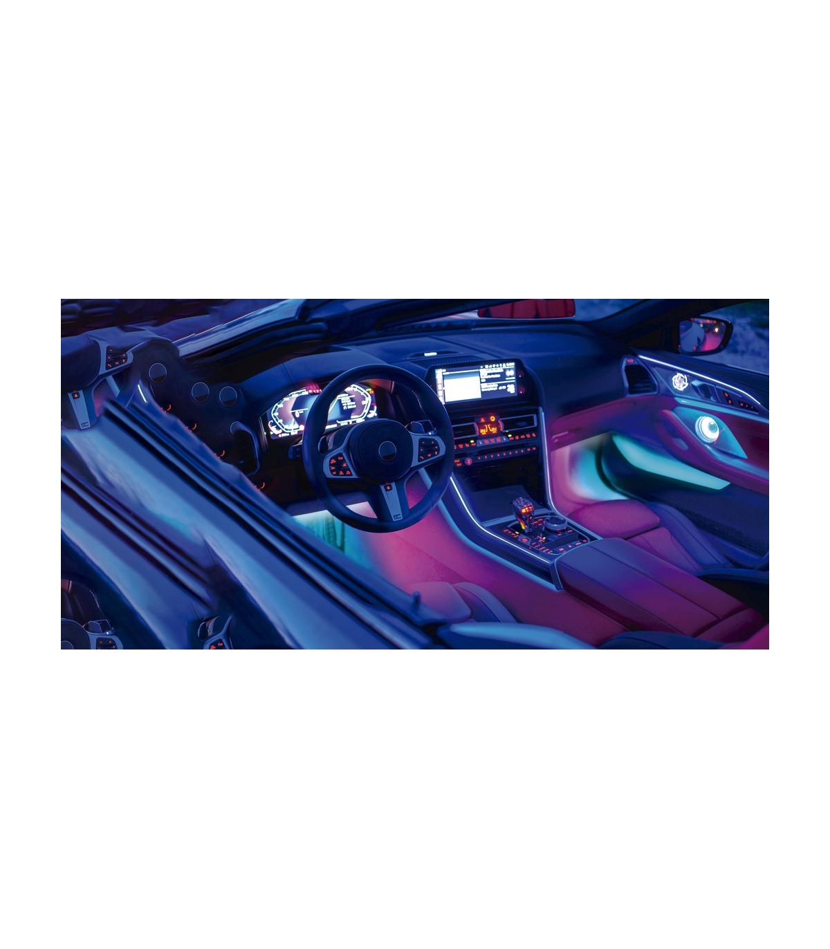Kit 2M Tira de LED USB 230mm inteligente vía bluetooth RGB
