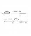 Kit 2M Tira de LED USB 230mm inteligente vía bluetooth RGB
