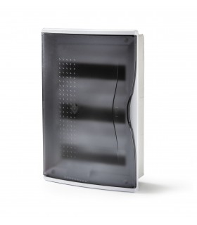 Armario Empotrar 36 Módulos (3x12) Puerta Transparente Fumé