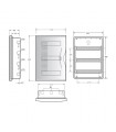 Armario Empotrar 36 Módulos (3x12) Puerta Transparente Fumé