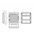 Armario Superficie 36 Módulos (2x18) Puerta Transparente IP65
