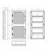 Armario Superficie 72 Módulos (4x18) Puerta Transparente IP65