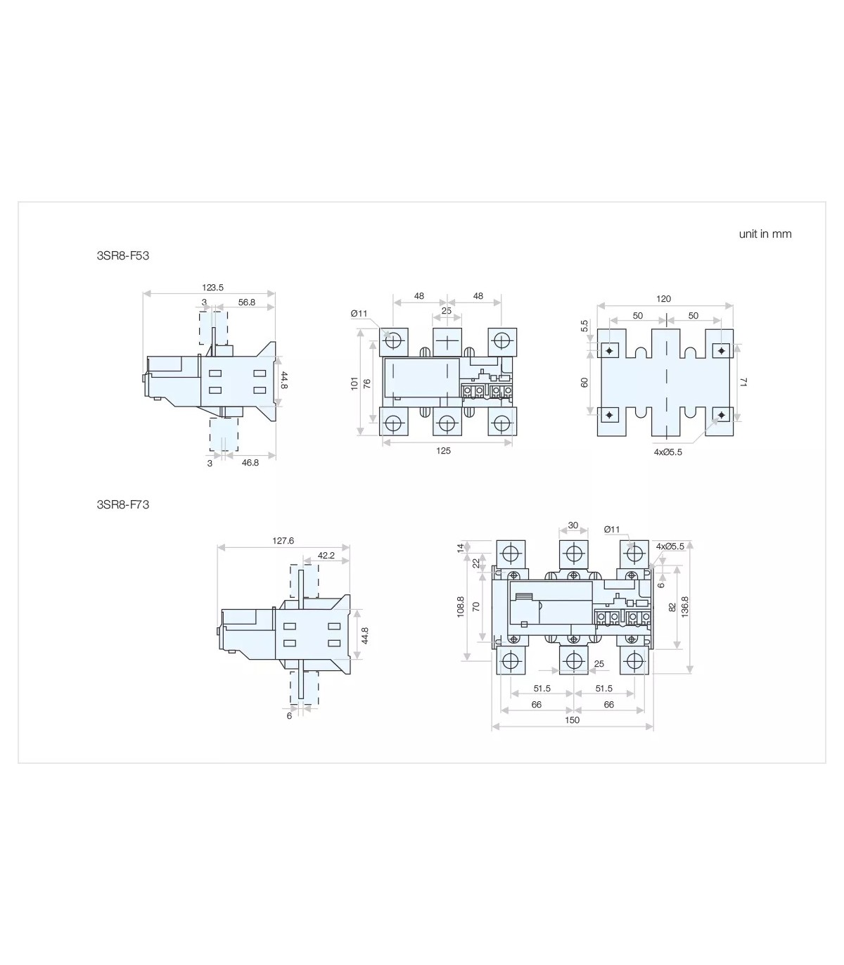 Relé térmico 3SR8-F de 90-150A para contactores 3SC8-F115