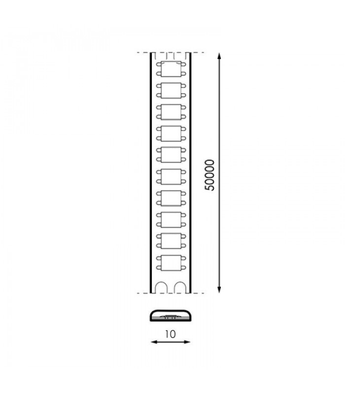 Tira Flexible Led 15.5W 1721Lm/M 180Led/m IP67 DC24V -5 Metros-