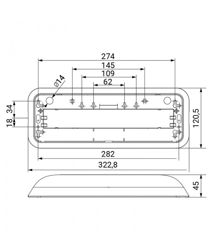 Emergencia Led Dunna 170LM 1H IP44 Normalux