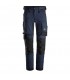 Pantalones elásticos AllroundWork Slim Fit Azul Marino-Negro