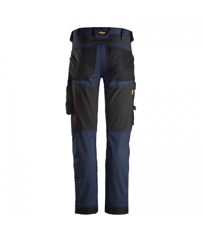 Pantalones elásticos AllroundWork Slim Fit Azul Marino-Negro
